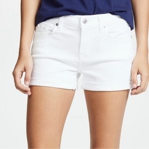 7 For All Mankind Cuffed Denim Jean Shorts